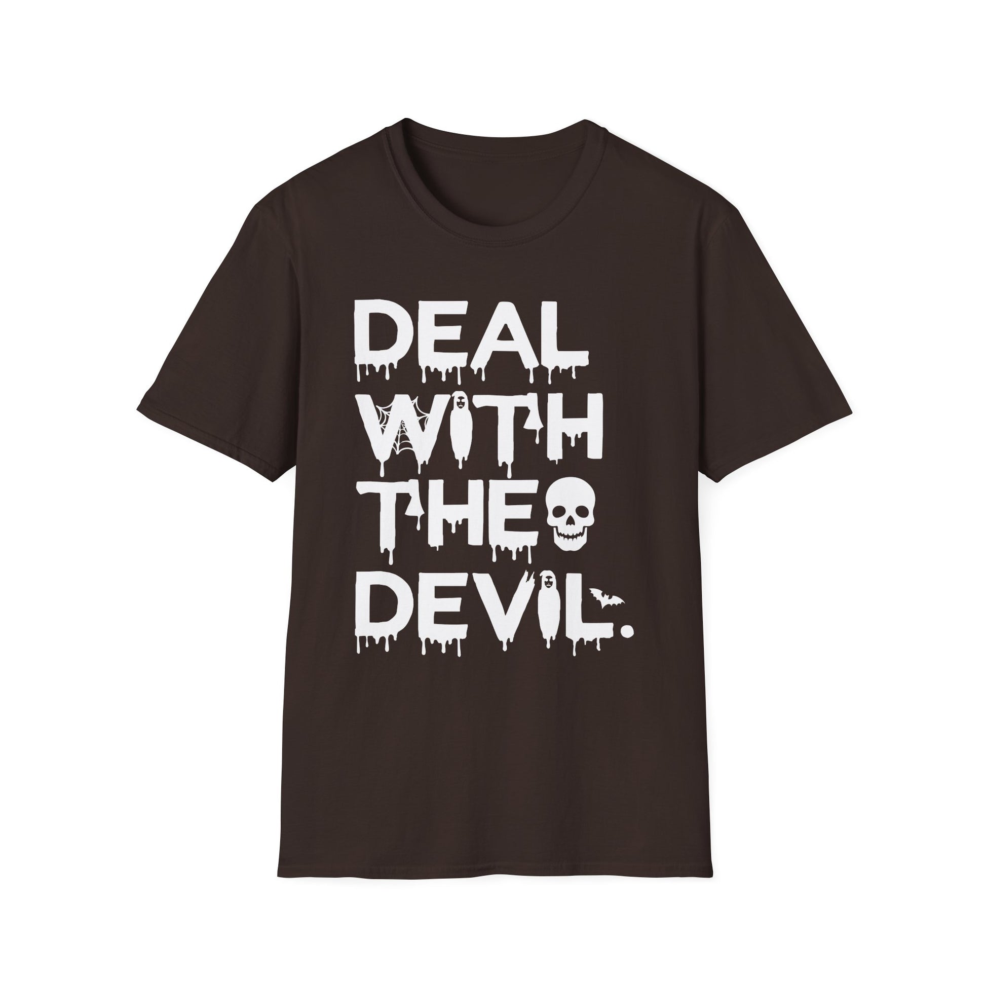 T-Shirt — “Deal With The Devil” Halloween Graphic Tee