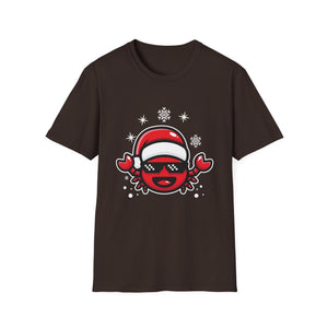 Christmas Crab Santa Hat Ugly Christmas Sweater Unisex T-Shirt