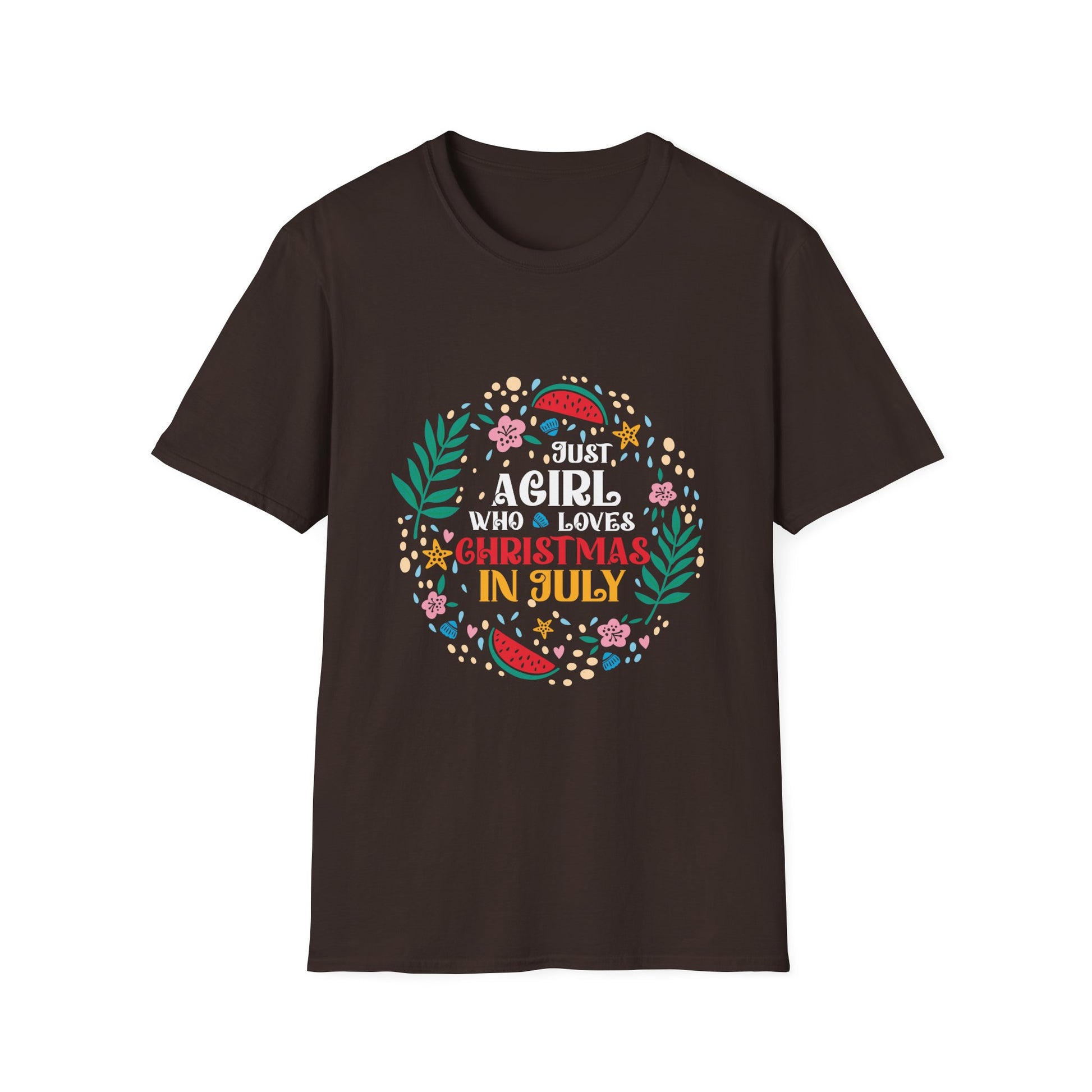 Christmas In July Shirt Girls Funny Summer Beach Vacation Unisex T-Shirt