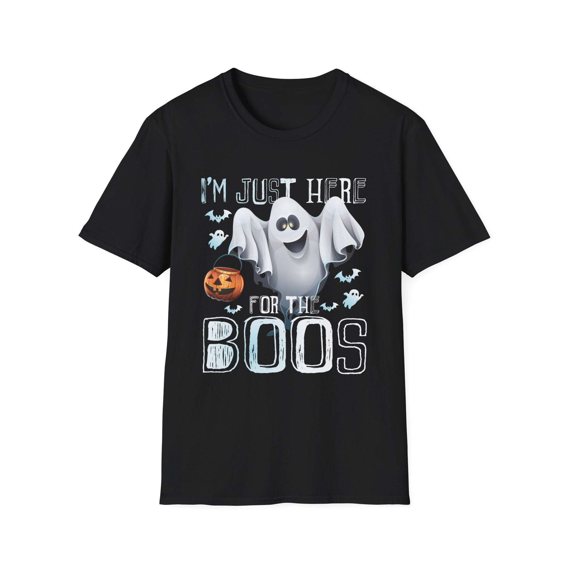 Just Here For The Boos Halloween Costume Funny Halloween Tee Unisex Softstyle T-Shirt