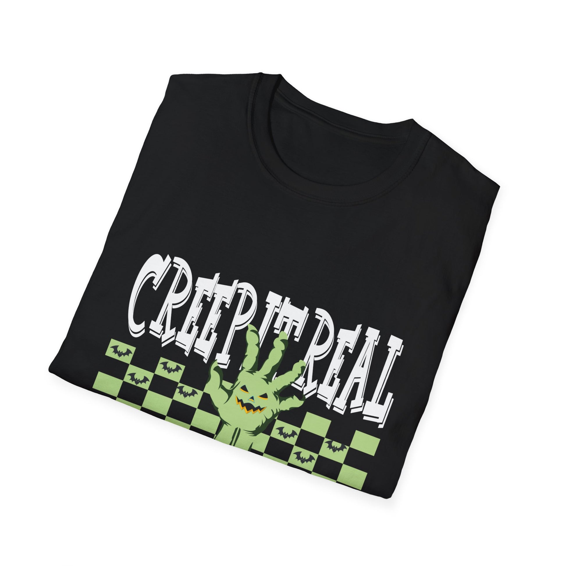Creep Real T-Shirt — Glow Green Haunted Hand Halloween Tee