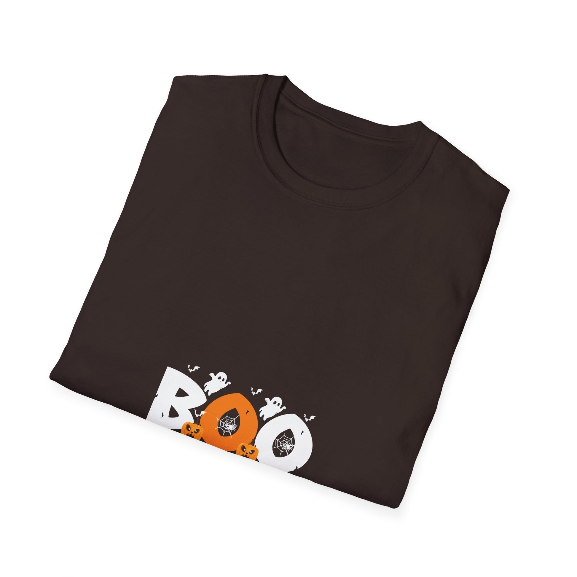 Happy Halloween - Witch Hat _ Spider - Boo - Funny Halloween Tee Unisex Softstyle T-Shirt