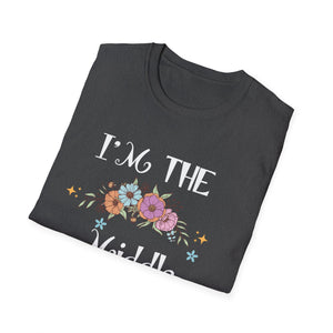 Middle Sister T-Shirt — “I’m the Middle Sister, I’m the Reason We Have Rules” Floral Tee