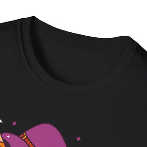 Happy Halloween Unicorn T-Shirt — Cute Witch Hat Unicorn with Bats & Skull