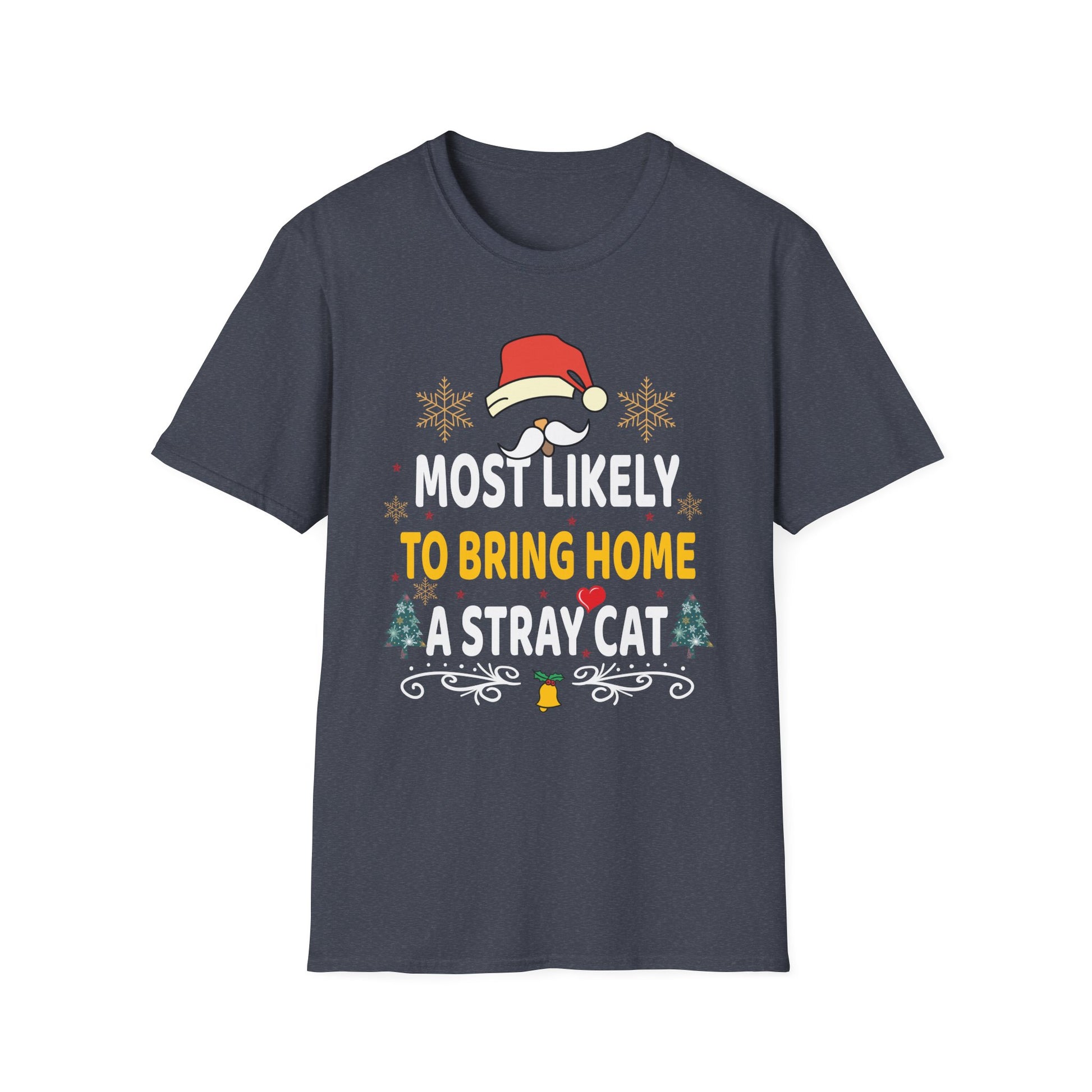 Most Likely To Bring Home A Stray Cat Matching Christmas T-Shirt