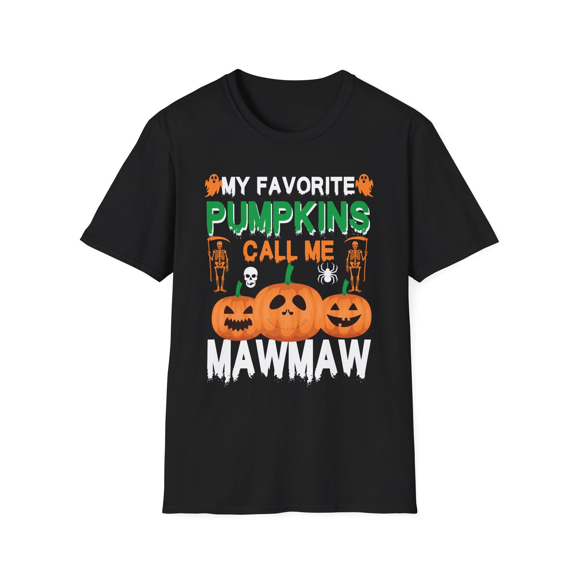 Mawmaw Halloween T-Shirt — "My Favorite Pumpkins Call Me Mawmaw" Pumpkin Grandma Tee