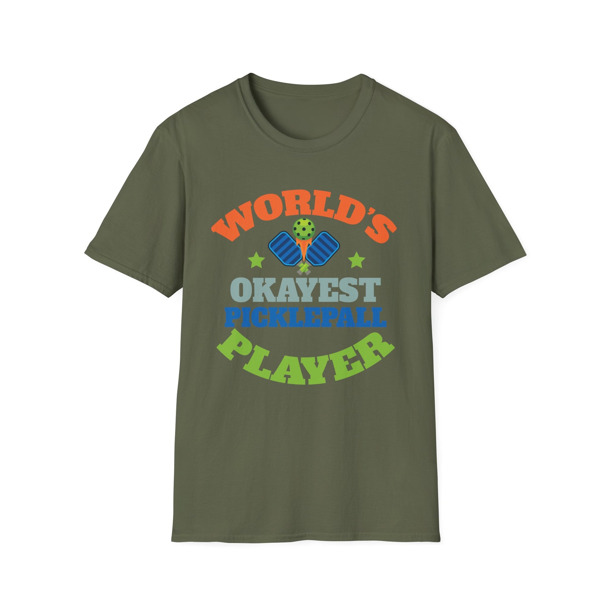 Pickleball T-Shirt — "World's Okayest Pickleball Player" Funny Sports Tee
