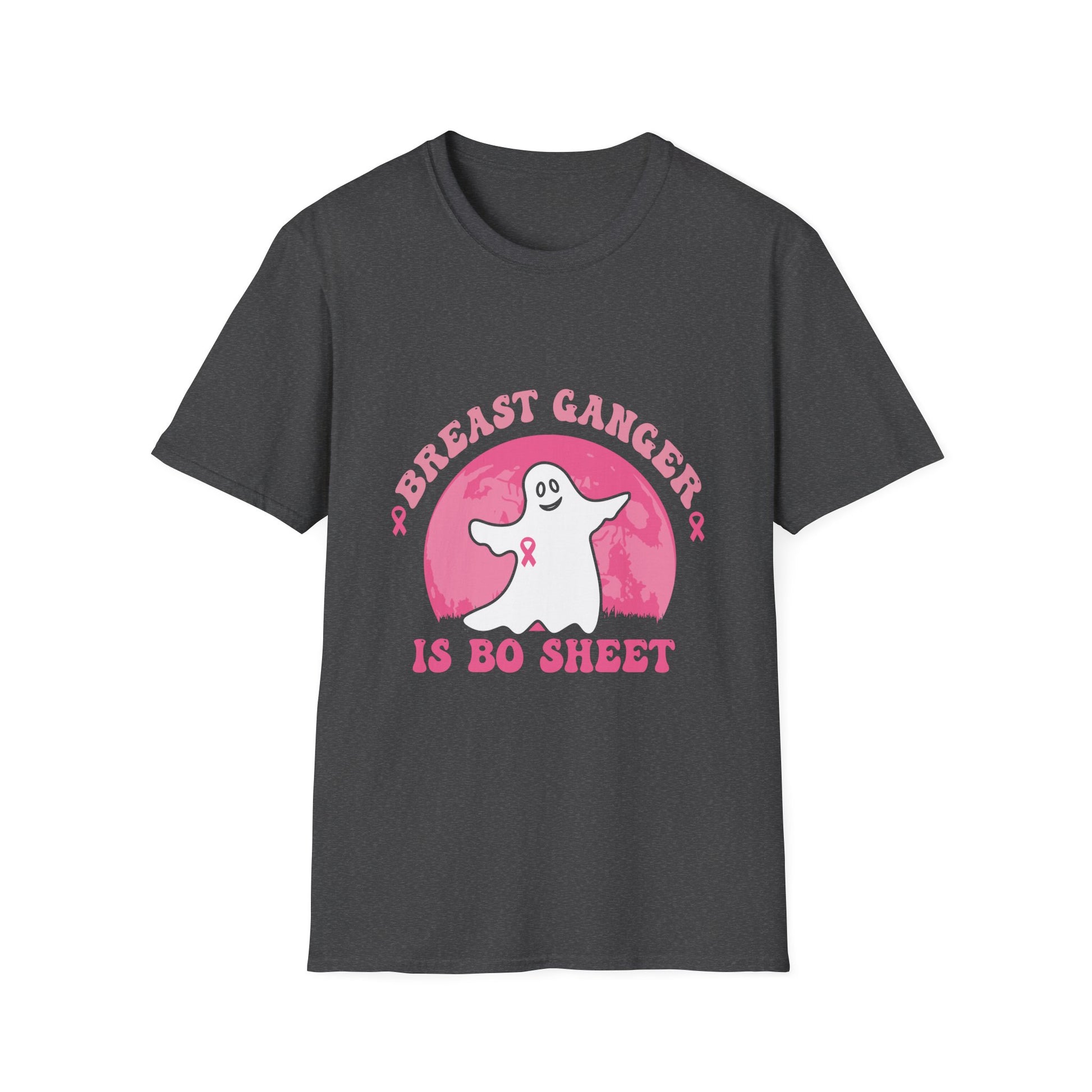 Breast Cancer Is Bo Sheet Ghost T-Shirt — Pink Ribbon Awareness Tee