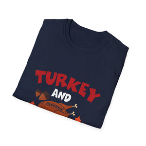 Turkey and touchdowns for thanksgiving football T-Shirt-productor-mockup Unisex T-Shirt