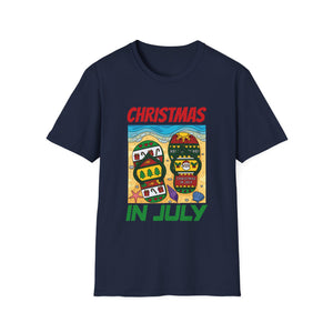 Christmas In July T-Shirt — Beach Flip-Flop Holiday Graphic Tee