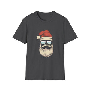 Santa Beard Graphic T-Shirt — Cool Hipster Santa Christmas Tee