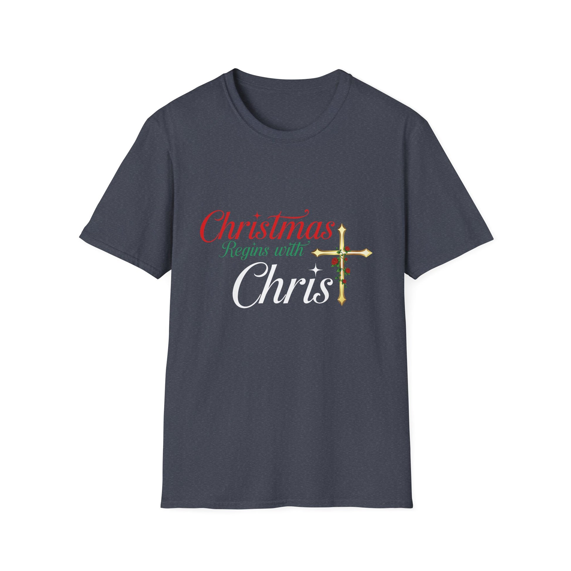 Christmas begins with Christ Jesus Christian Christmas Unisex T-Shirt