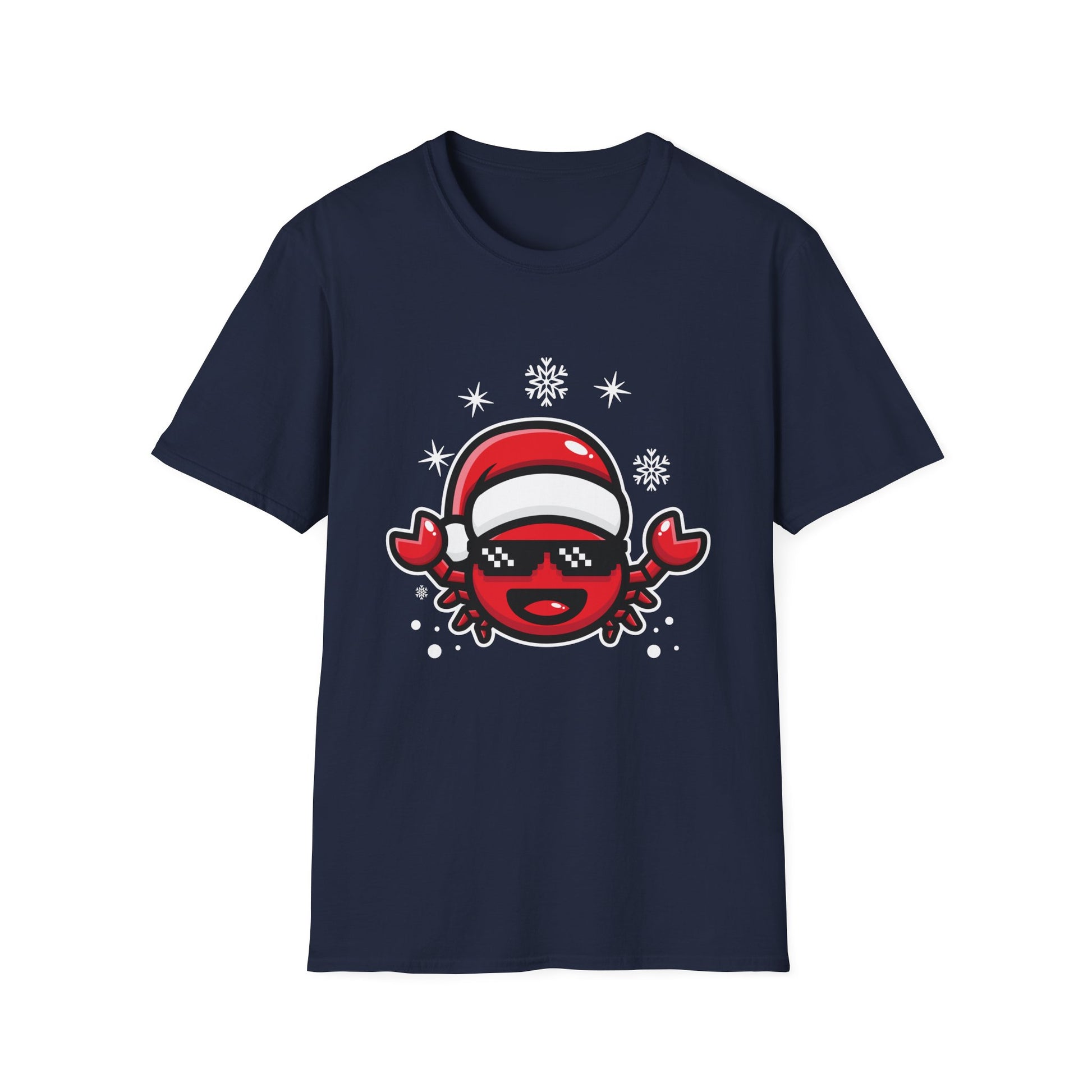 Christmas Crab Santa Hat Ugly Christmas Sweater Unisex T-Shirt