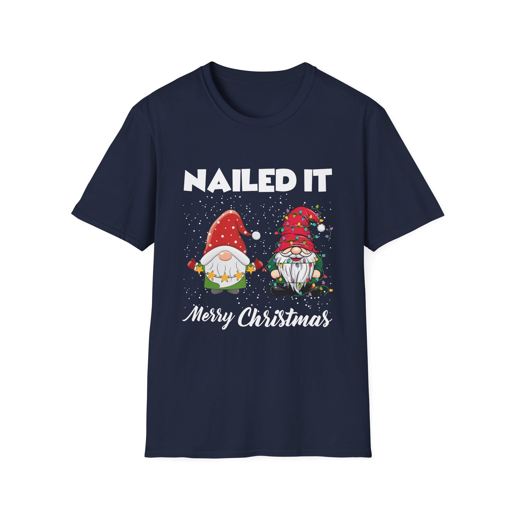 Christmas Gnomes Tangled Lights Merry Christmas Nailed It Unisex T-Shirt