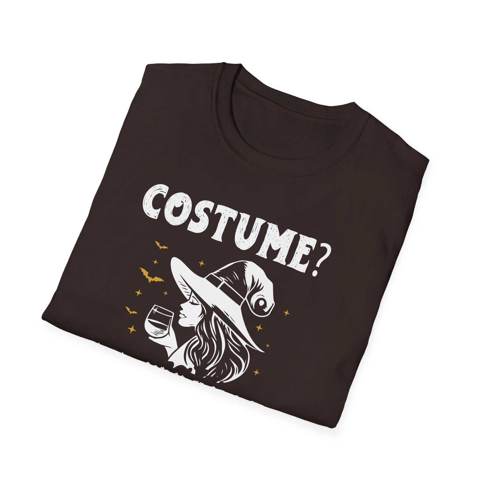 Halloween Witch T-Shirt — "Costume? I Am Only Here to Drink" Funny Party Tee