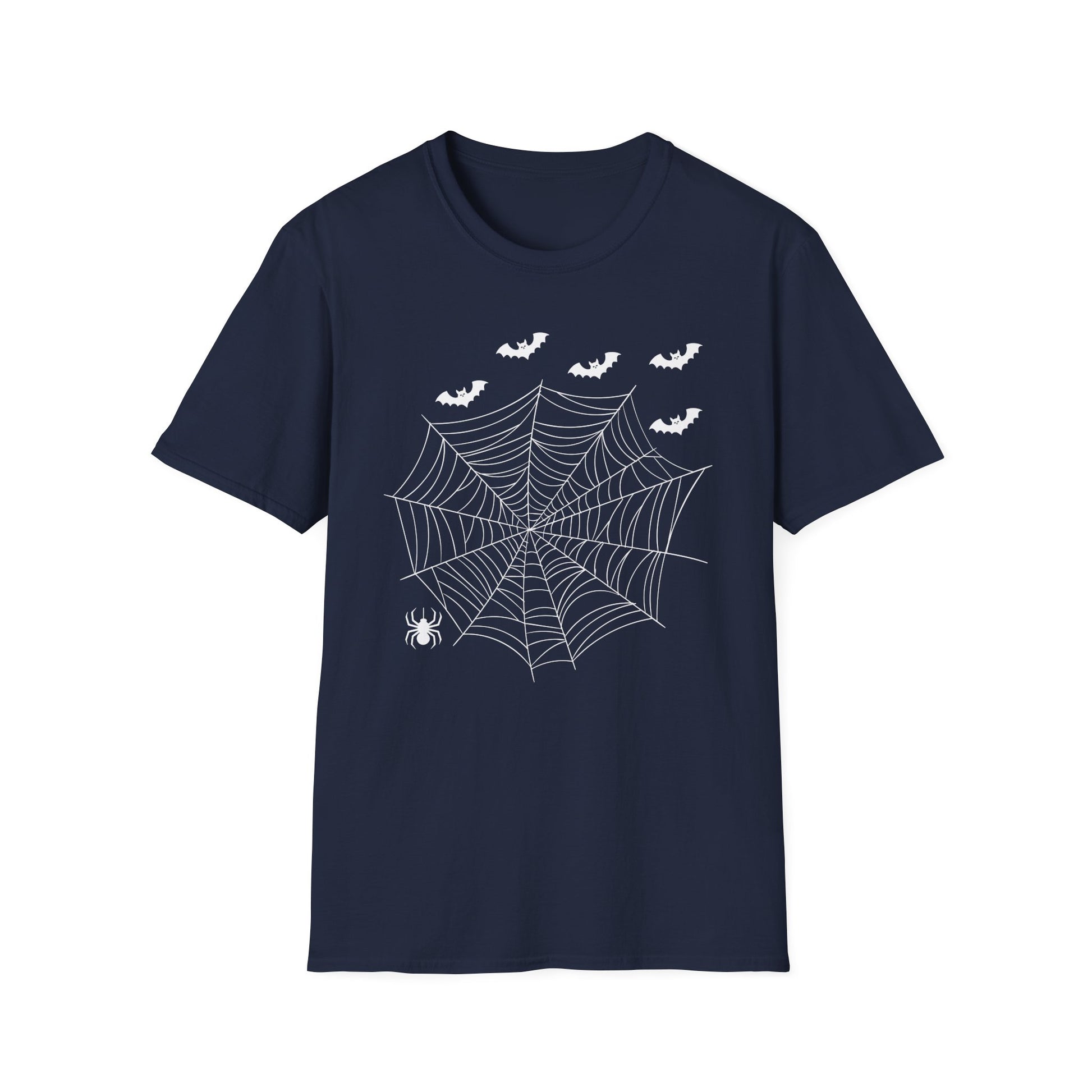 Spiderweb & Bats T-Shirt — Halloween Spider Tee