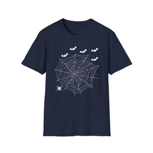 Spiderweb & Bats T-Shirt — Halloween Spider Tee