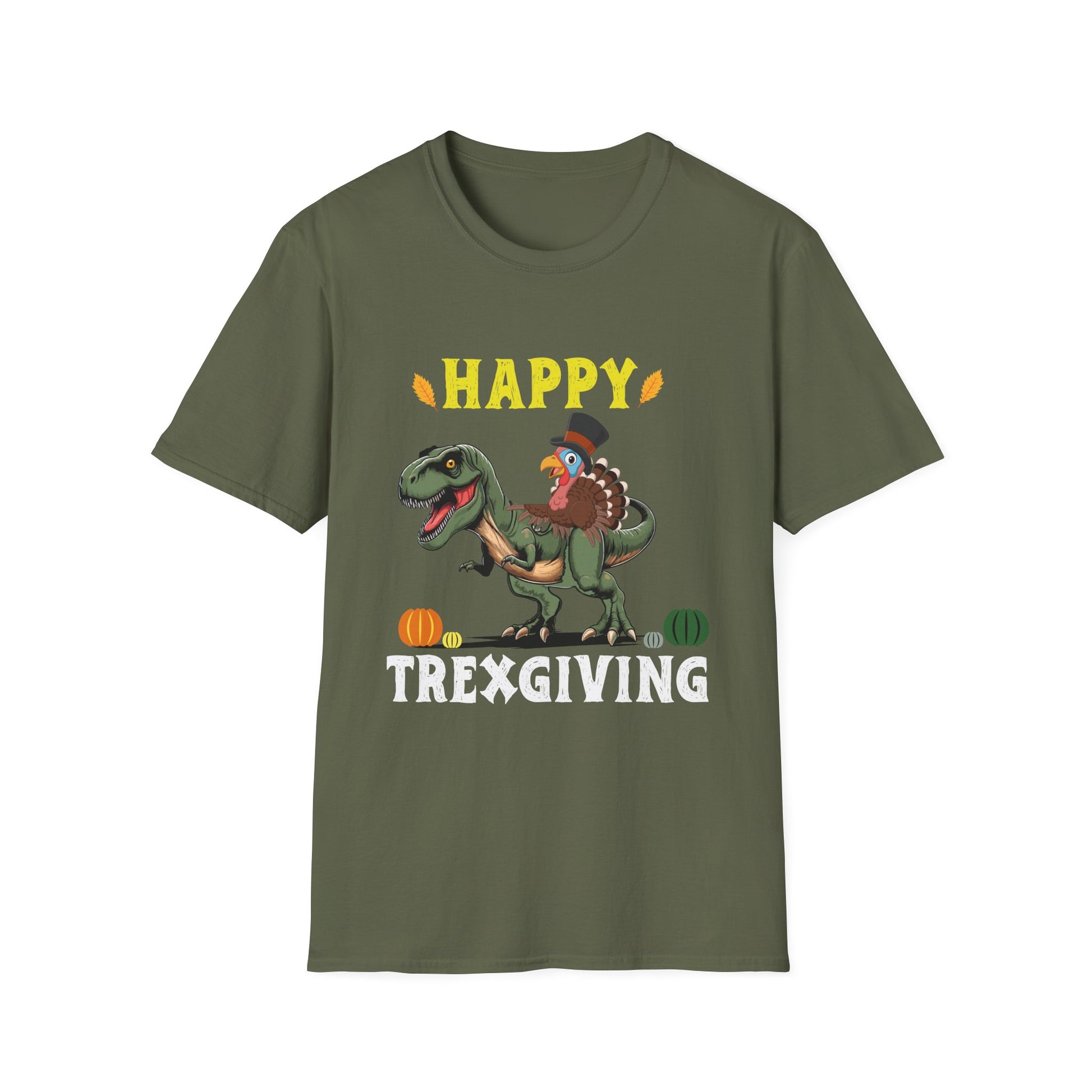 Happy Trexgiving T-Shirt – Funny Thanksgiving Dinosaur Tee