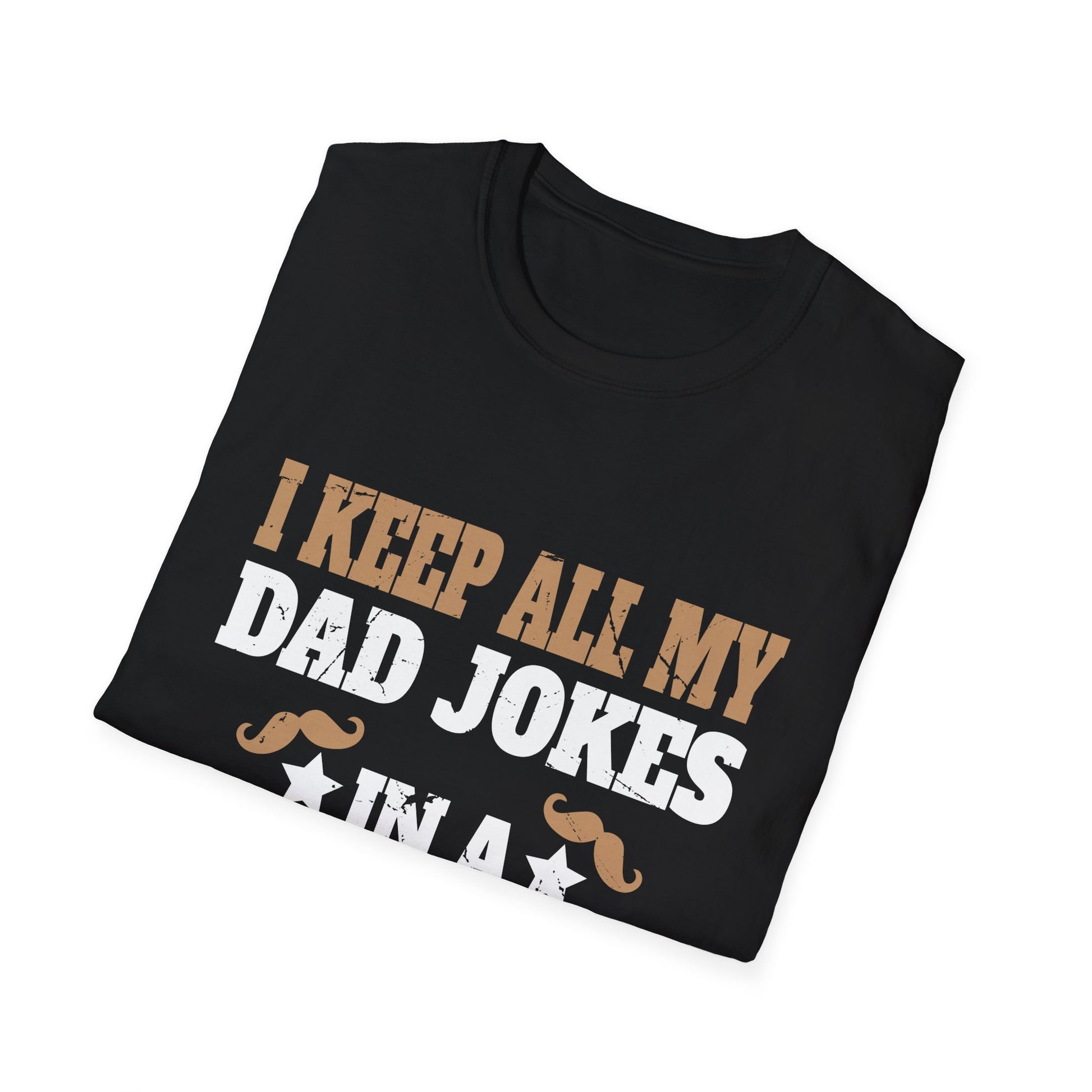 I Keep All My Dad Jokes In A Dad-A-Base Vintage Fathers Day Unisex T-Shirt