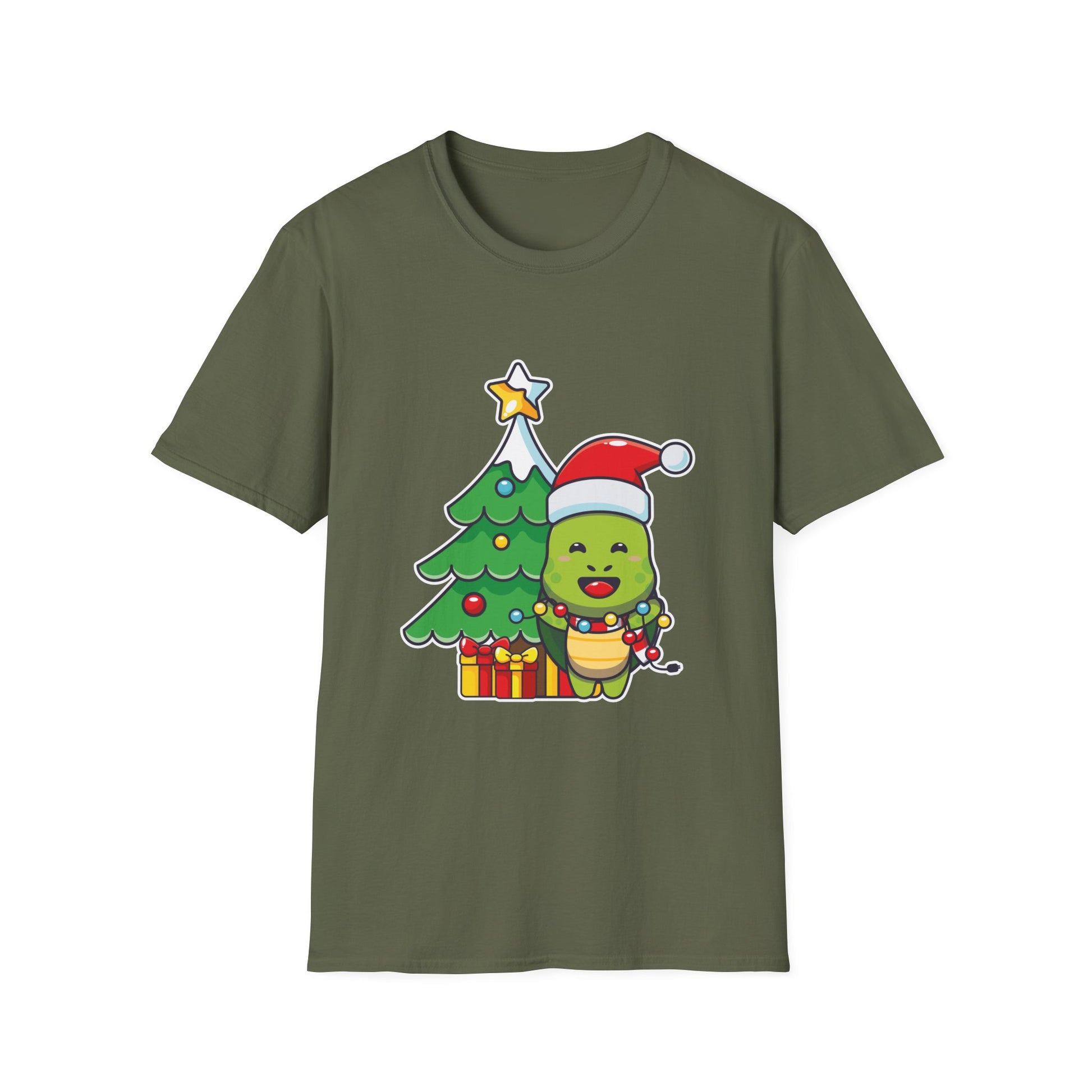 Christmas Avocado T-Shirt — Cute Santa Avocado with Tree & Gifts
