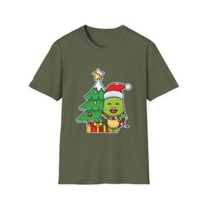 Christmas Avocado T-Shirt — Cute Santa Avocado with Tree & Gifts