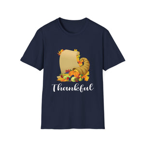 Thankful Cornucopia T-Shirt — Fall Thanksgiving Harvest Tee  Unisex T-Shirt