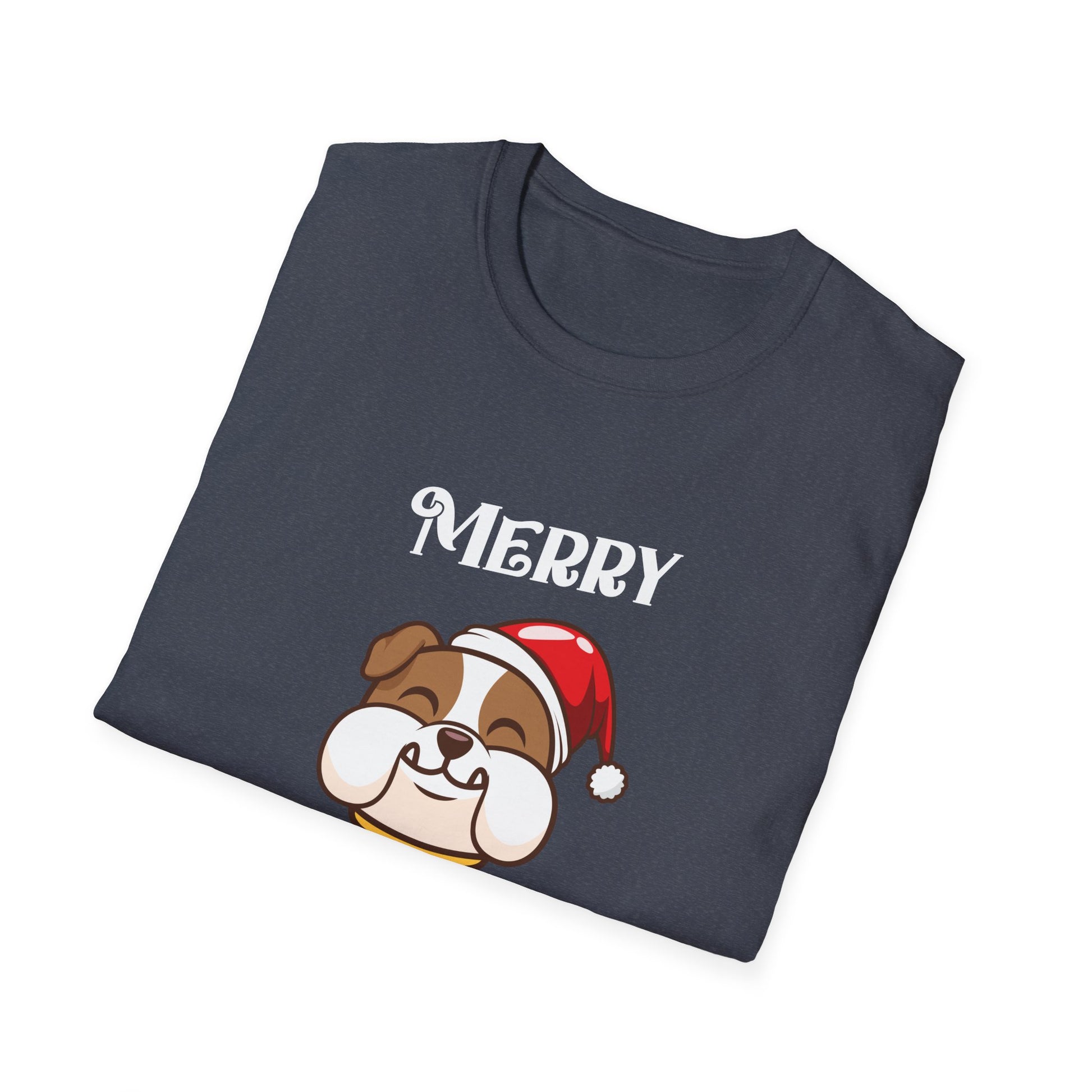 Christmas Bulldog Bully Merry English Bulldog Christmas Unisex T-Shirt