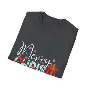 Merry Christmas Candy Cane Cross T-Shirt