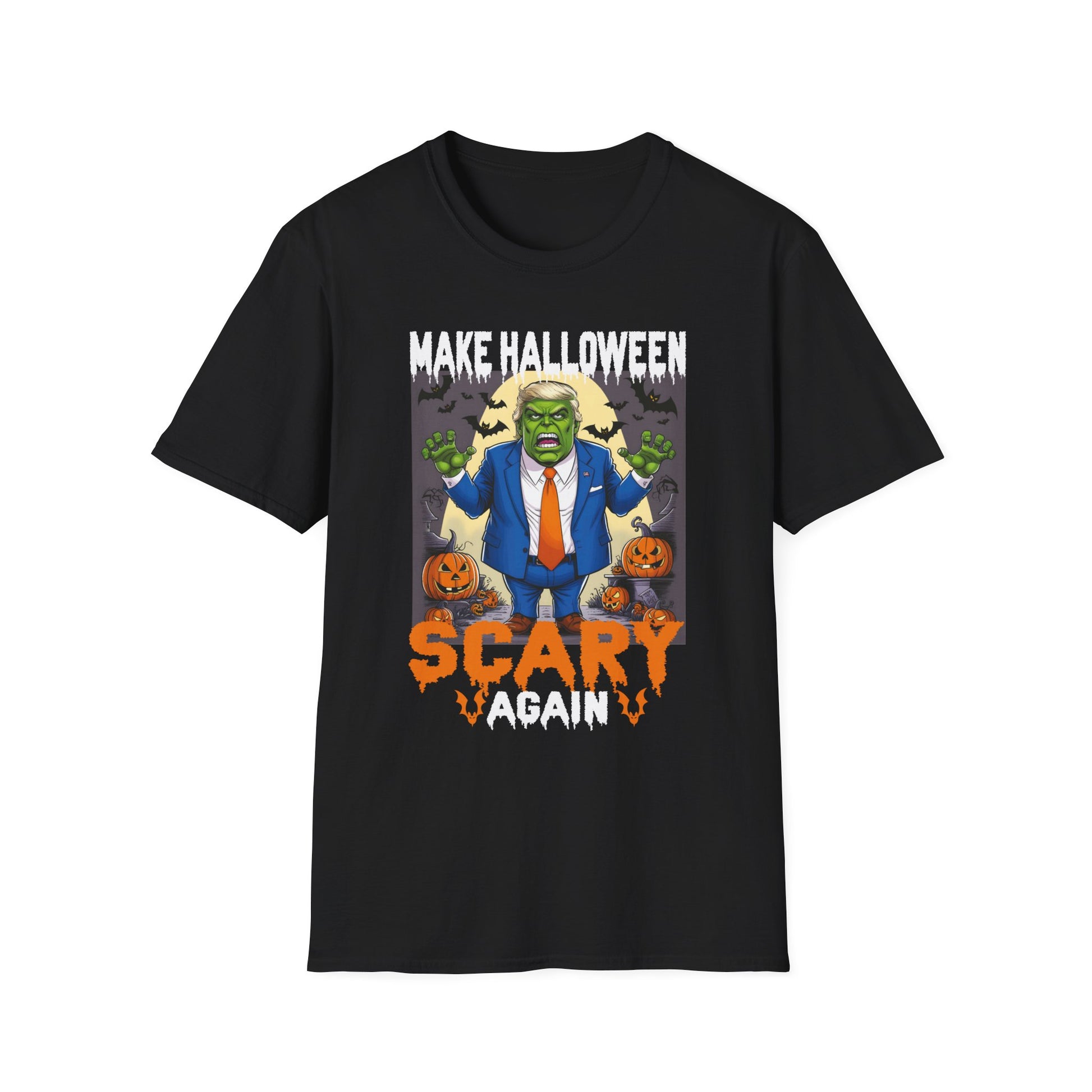 Funny Trump Halloween MAKE HALLOWEEN SCARY AGAIN Unisex Softstyle T-Shirt