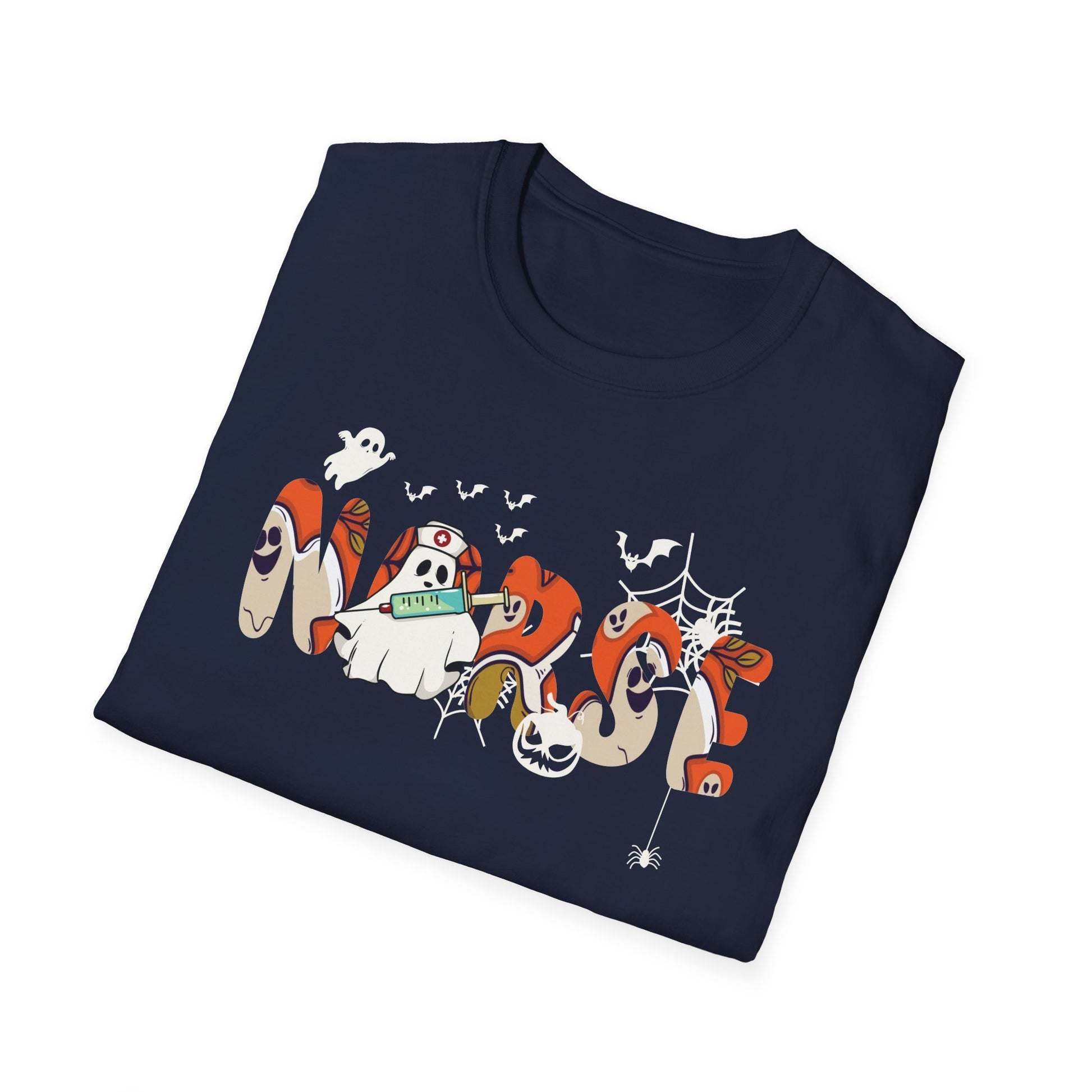 Halloween Spooky Moose T-Shirt — Cute Ghost & Pumpkin Costume Graphic Tee