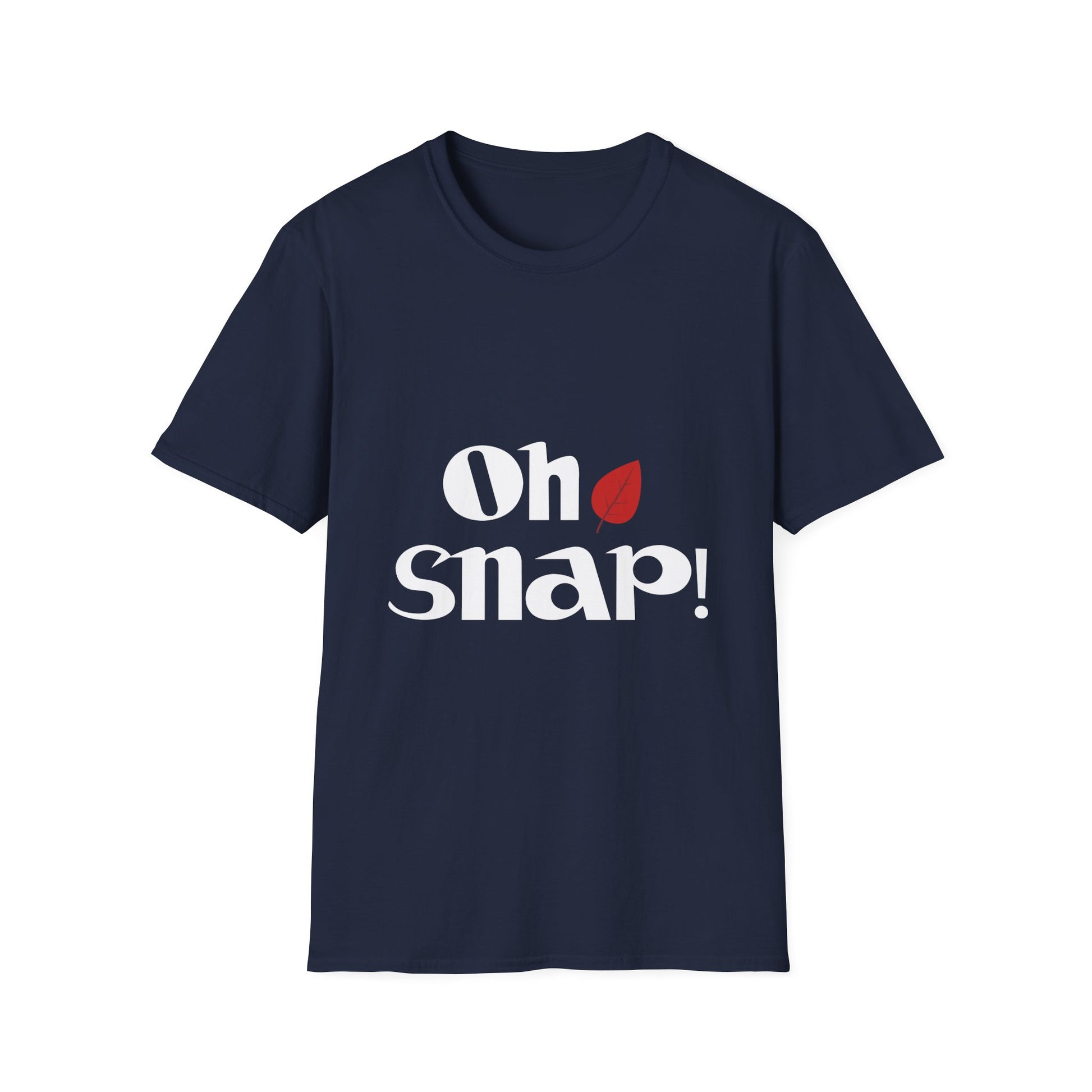 Oh Snap! T-Shirt — Funny Retro Graphic Tee with Red Leaf Accent  Unisex T-Shirt