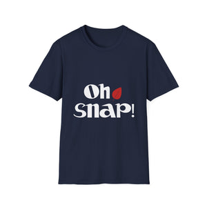 Oh Snap! T-Shirt — Funny Retro Graphic Tee with Red Leaf Accent  Unisex T-Shirt