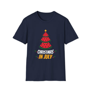 Christmas In July Watermelon Xmas Tree Summer Men Women Kids Unisex T-Shirt