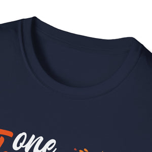 One Thankful Pre-K Teacher T-Shirt — Thanksgiving Teacher Tee with Pumpkin & Leaves  Unisex T-Shirt
