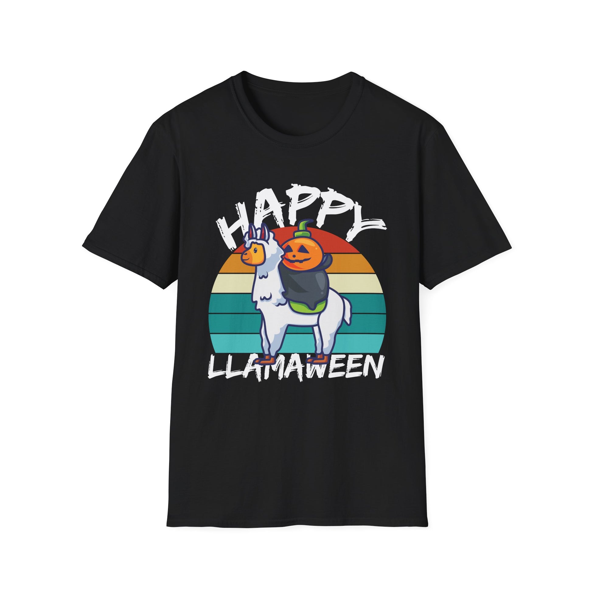 Happy Llamaween T-Shirt — Cute Halloween Llama Pumpkin Graphic Tee