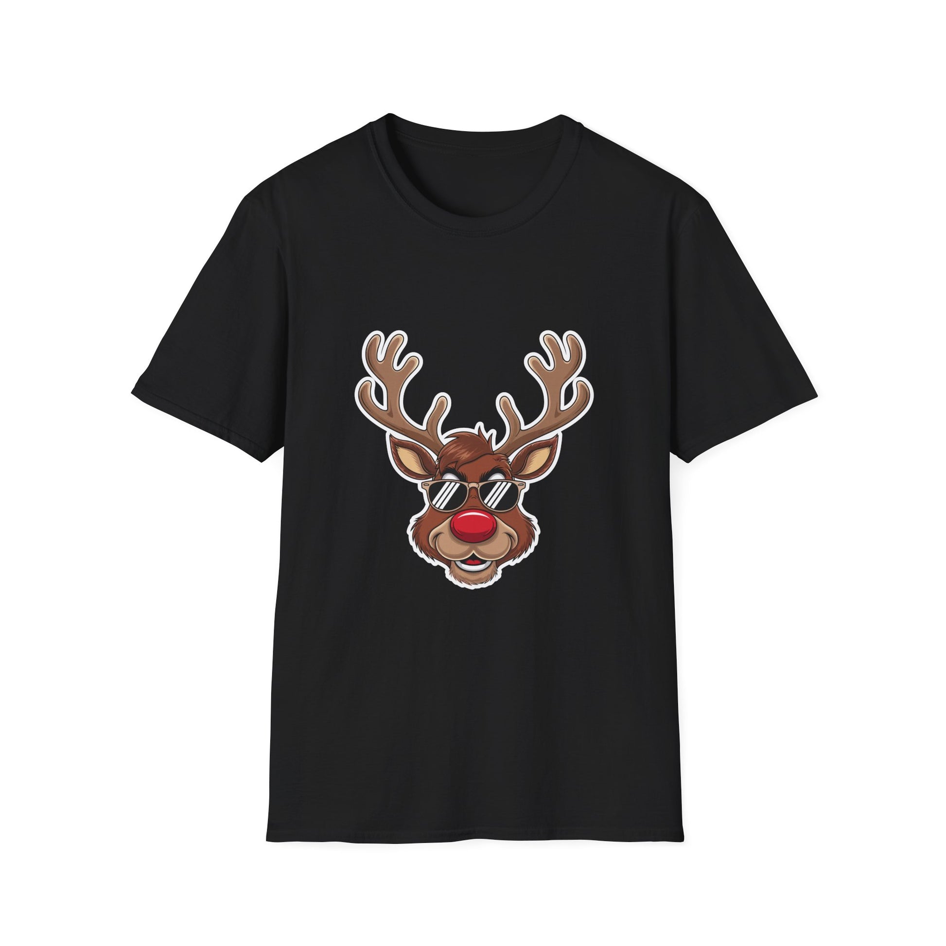 Reindeer Sunglasses T-Shirt — Cool Rudolph Christmas Tee