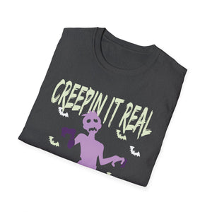 Creepin It Real_ Halloween Costume_ Halloween Pun Tee Unisex Softstyle T-Shirt
