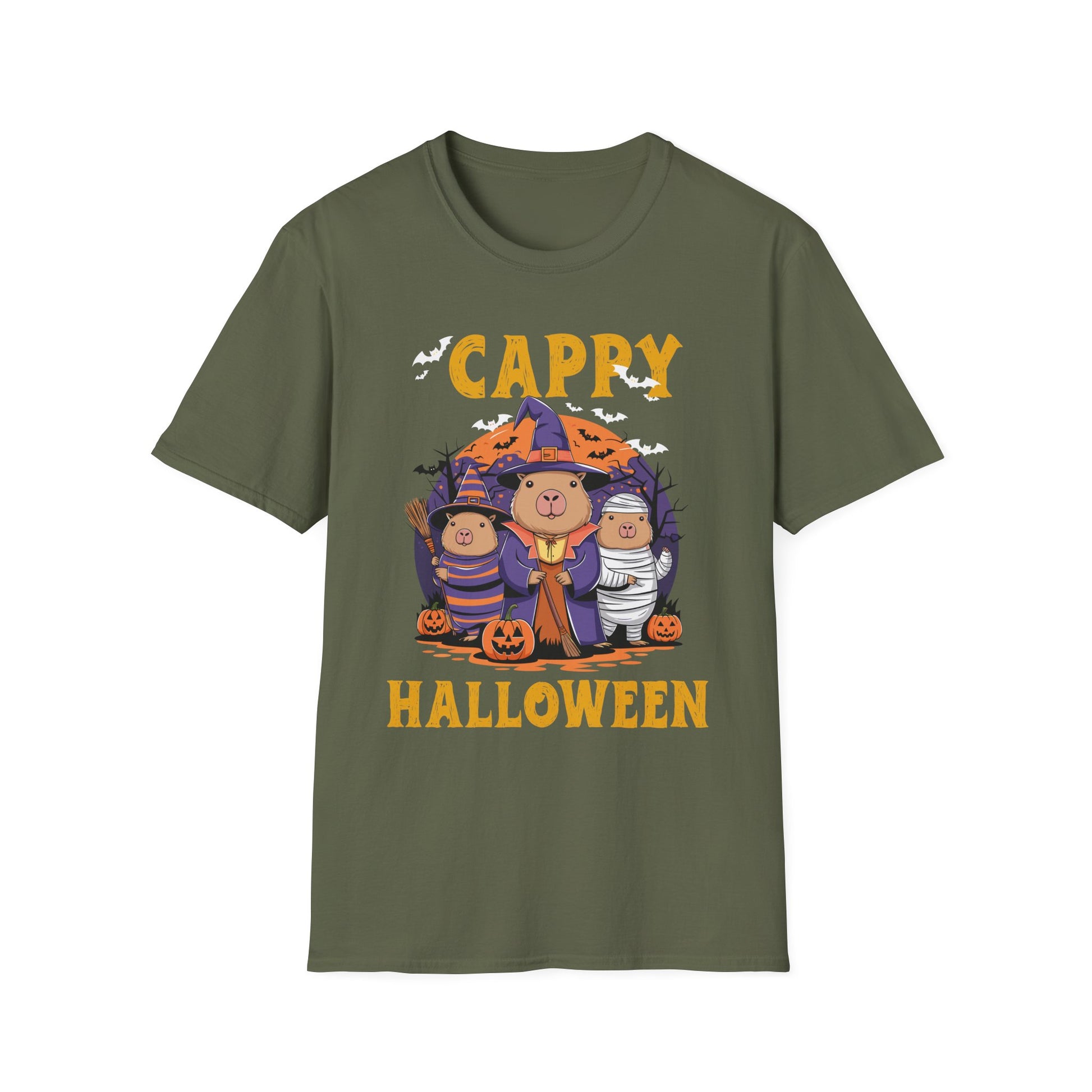 Bear Family Halloween T-Shirt — "Cappy Halloween" Cute Costume Tee