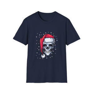 Christmas Skull T-Shirt — Santa Hat Skull Holiday Tee