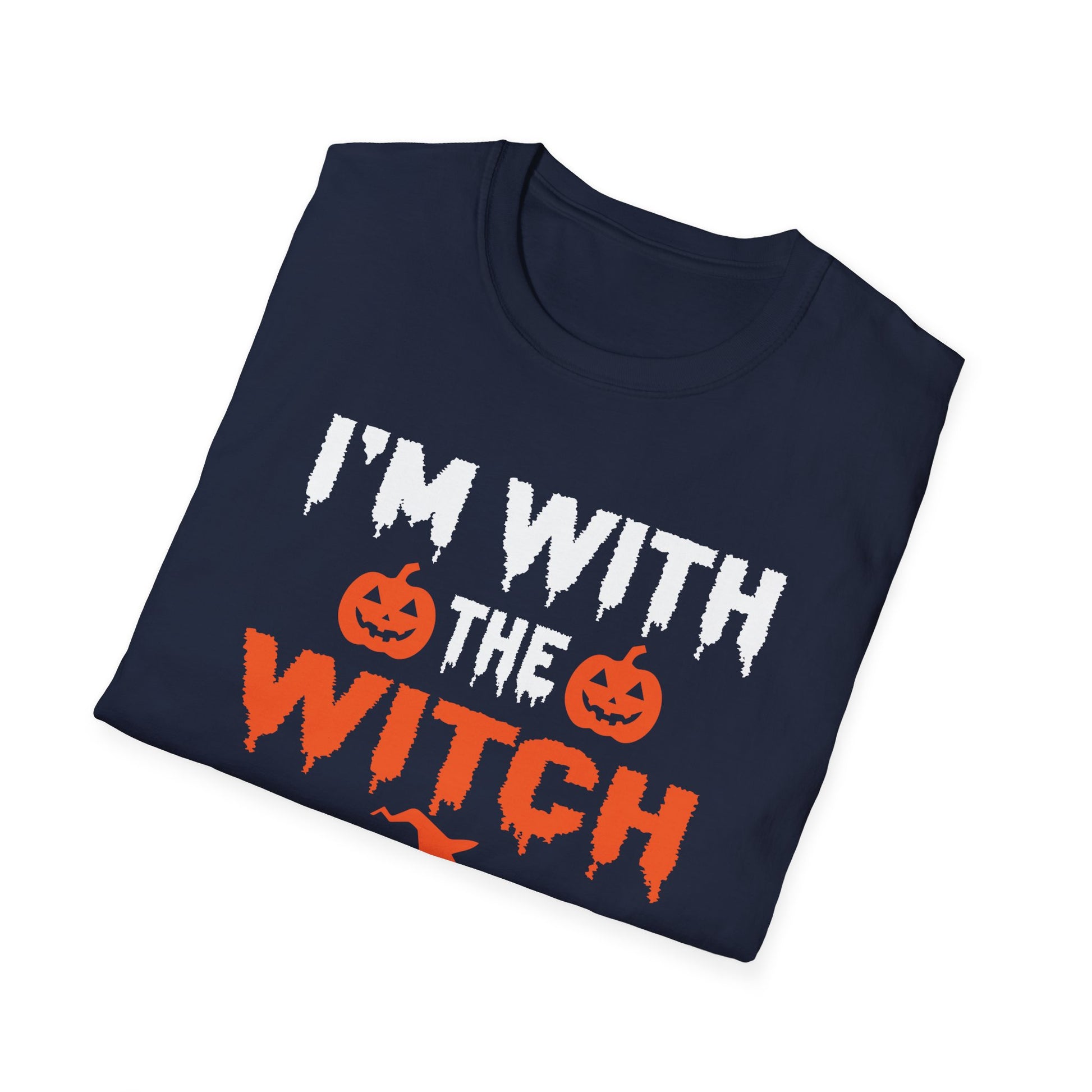 I'm With The Witch T-Shirt — Halloween Witch Arrow Graphic Tee