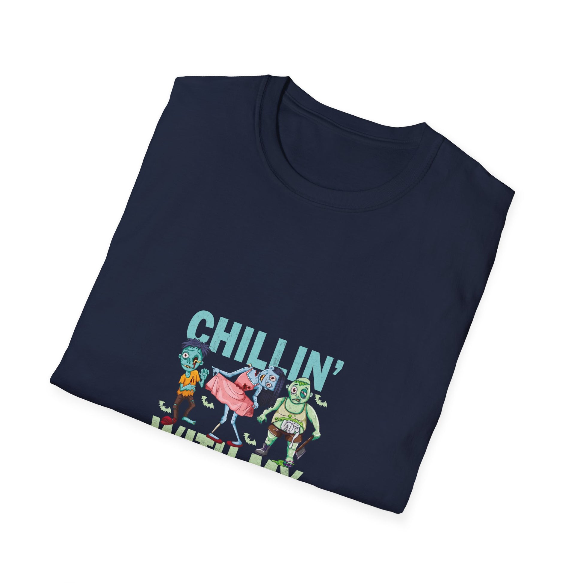 Chilling With My Creeps Halloween- Dancing Ghost Halloween Tee