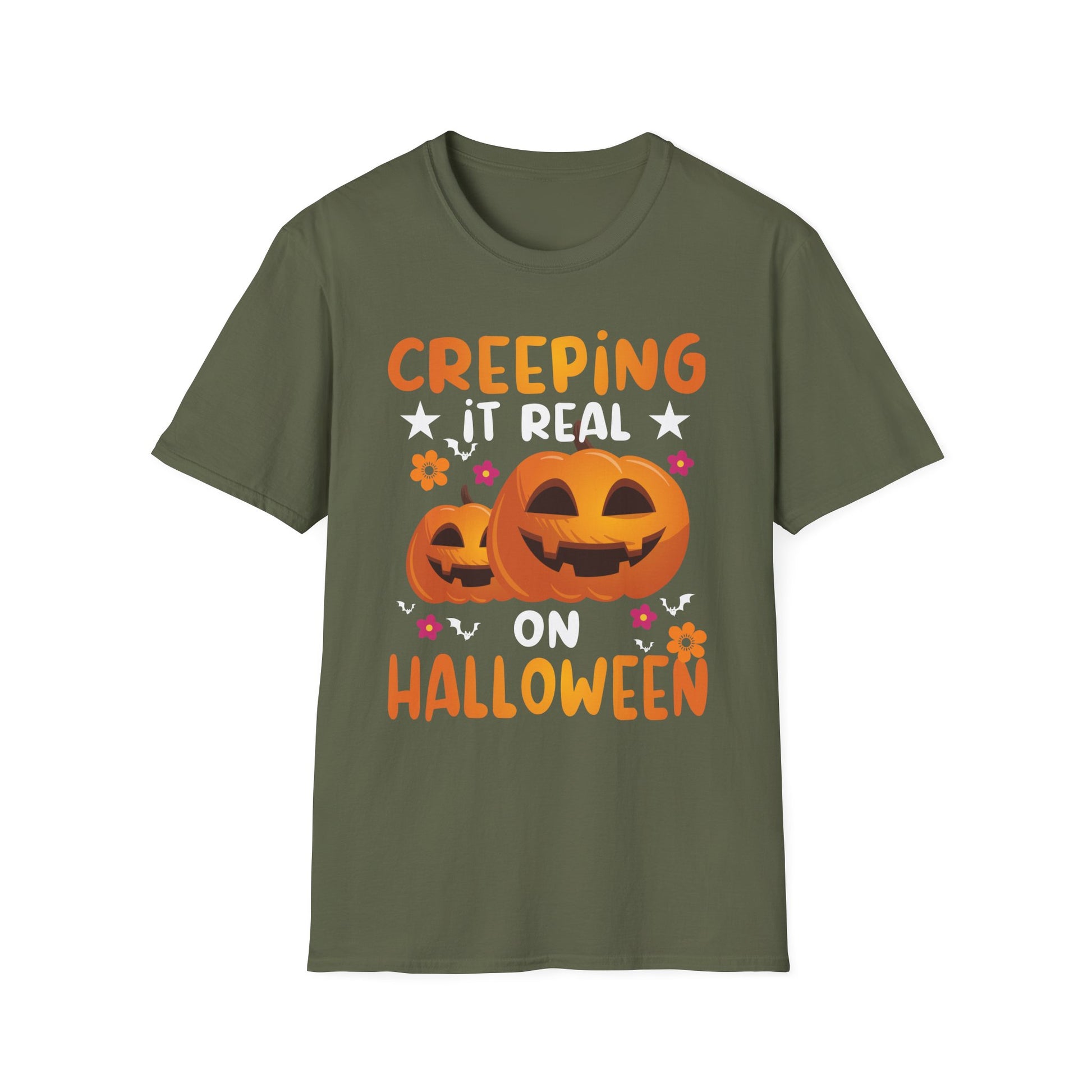 Creeping It Real On Halloween Halloween Costume Men Women Tee  Unisex Softstyle T-Shirt