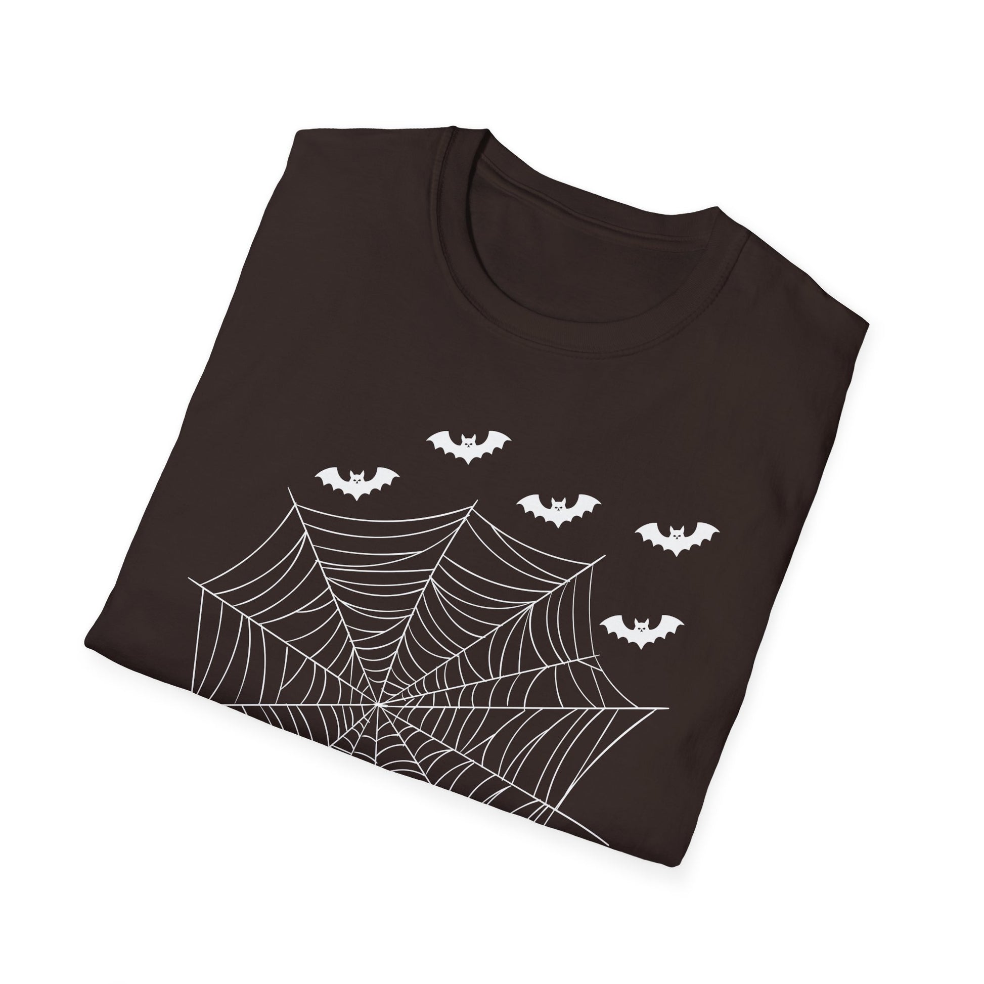 Spiderweb & Bats T-Shirt — Halloween Spider Tee