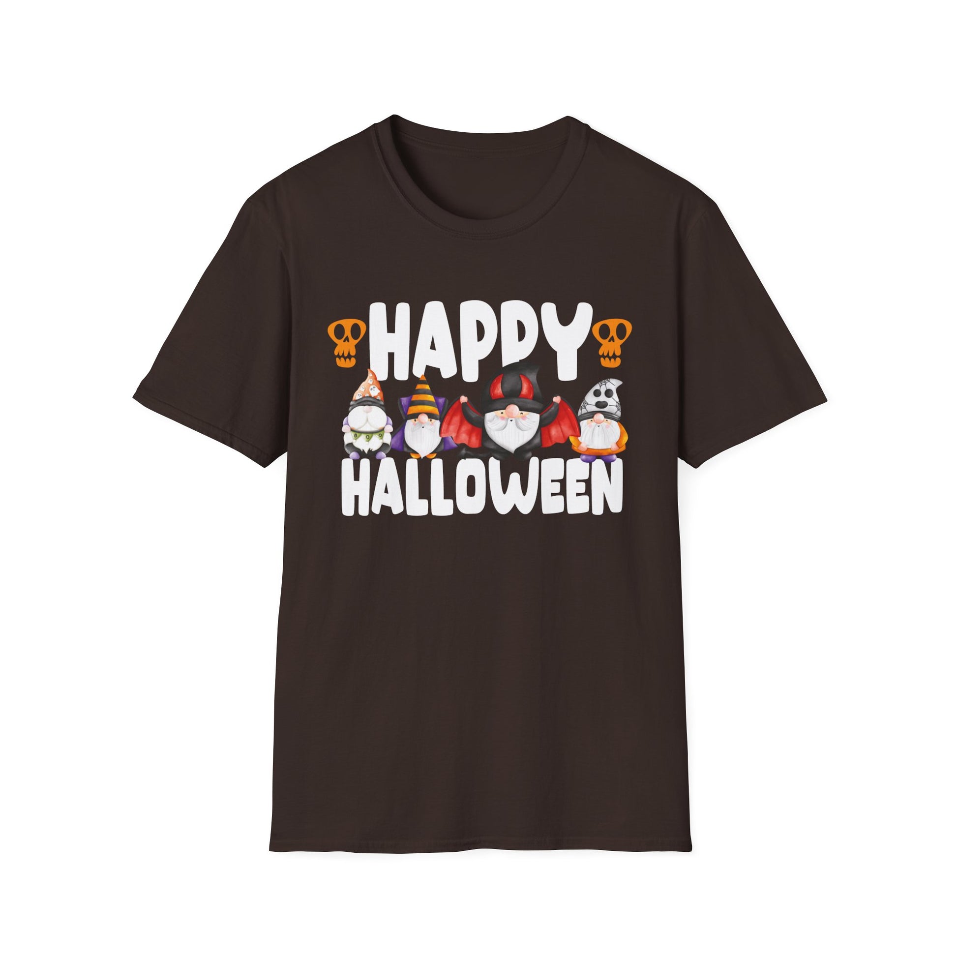 Halloween Gnome T-Shirt — "Happy Halloween" Cute Spooky Gnomes Tee