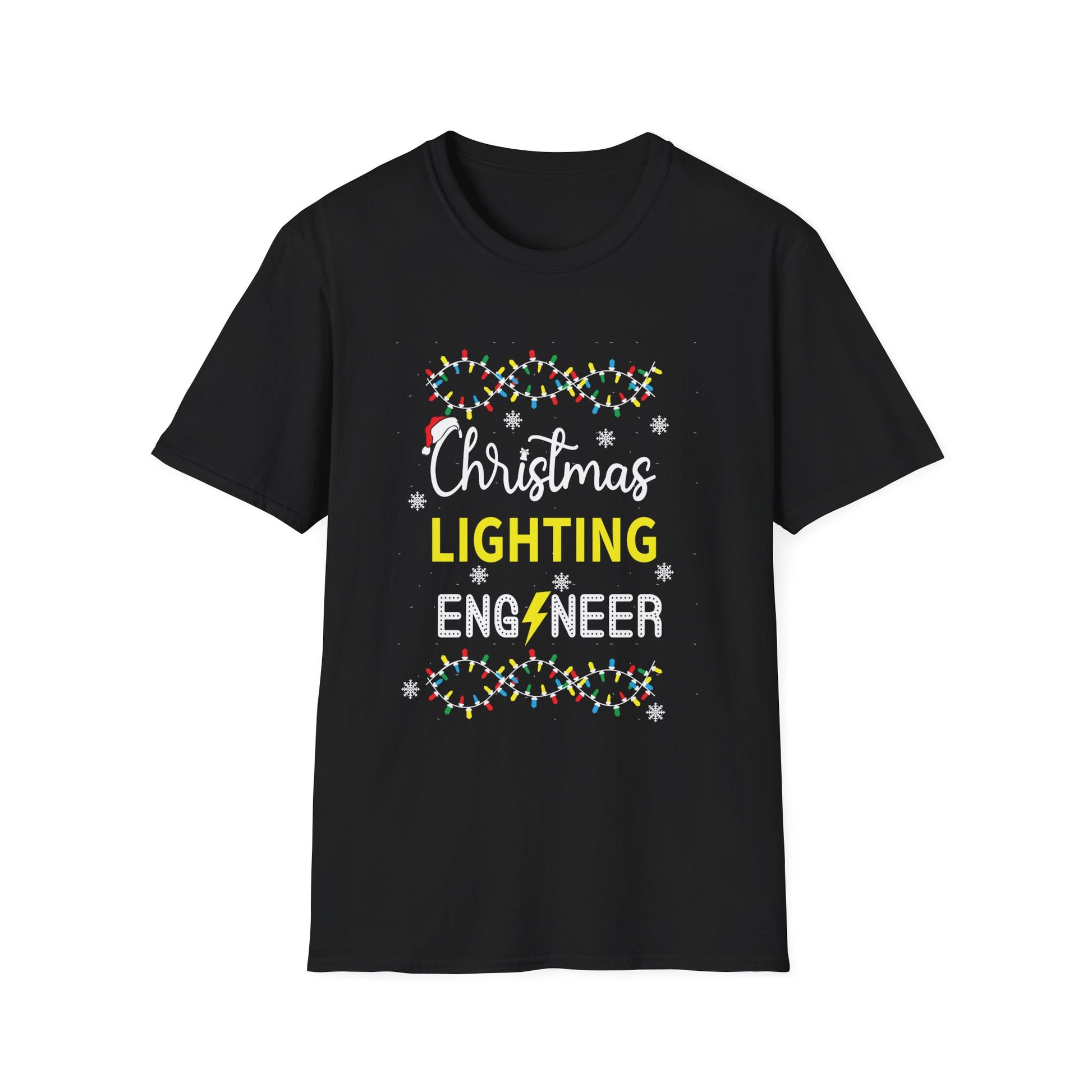 Christmas Lighting Engineer T‑Shirt — Funny Holiday Lights Electrician Tee
