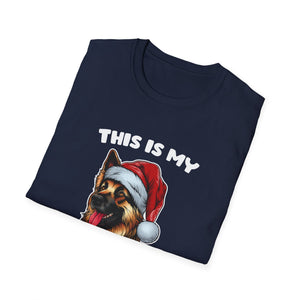 Christmas Pajama Shirt — German Shepherd Santa Tee