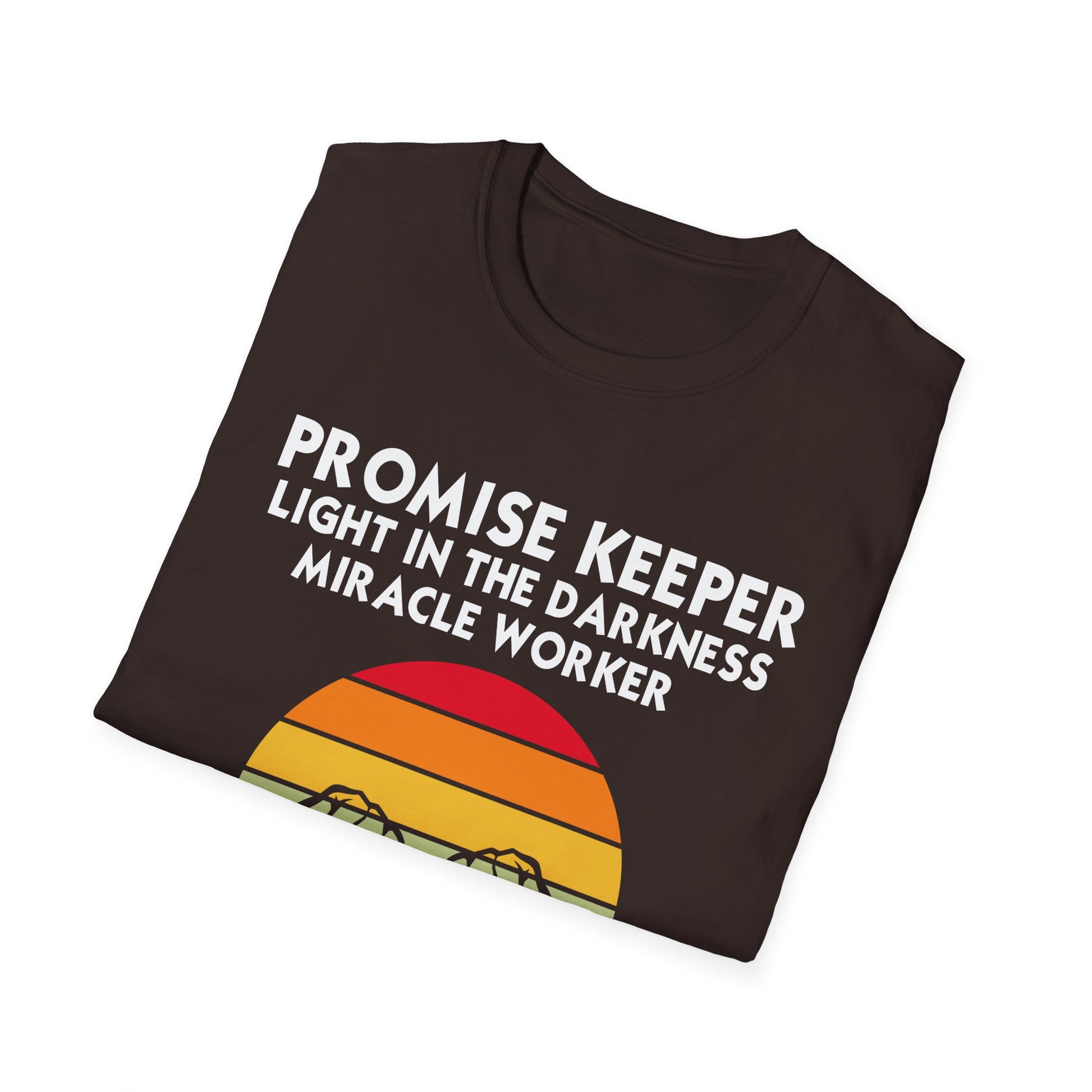 Waymaker Christian T-Shirt – "Promise Keeper, Light in the Darkness" Inspirational Tee (Isaiah 46:16)