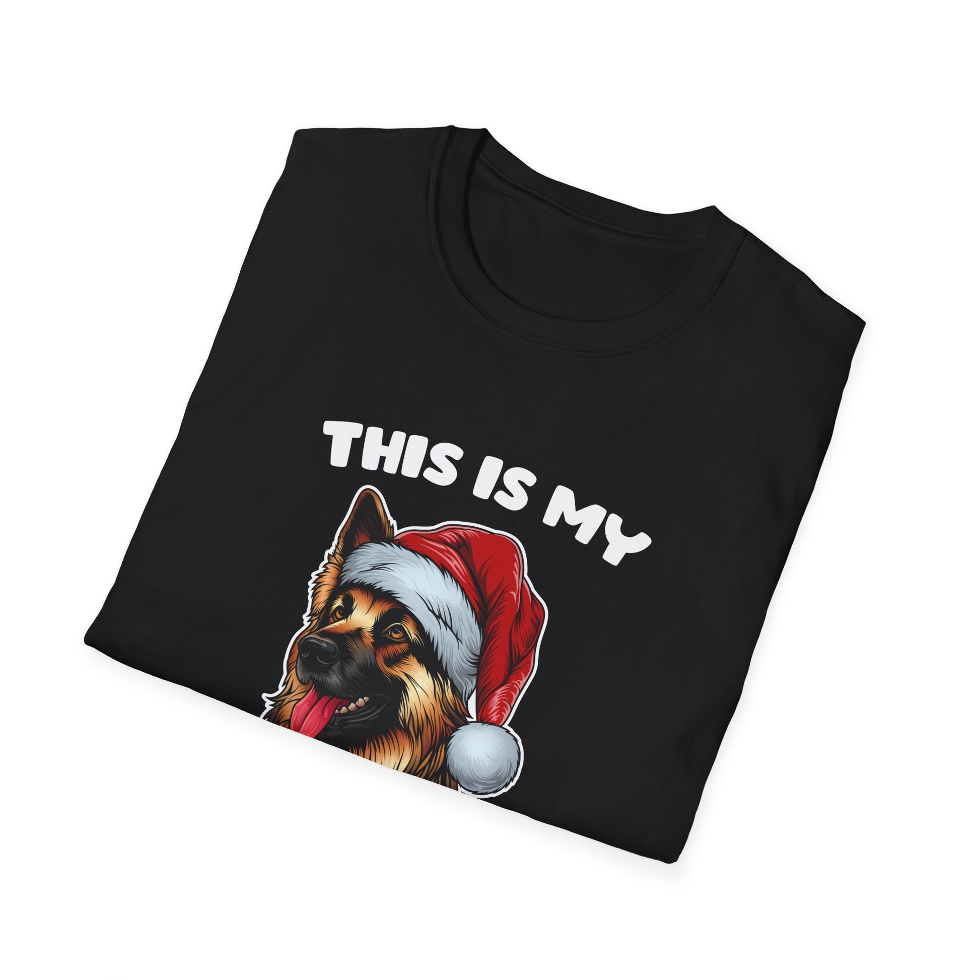 Christmas Pajama Shirt — German Shepherd Santa Tee