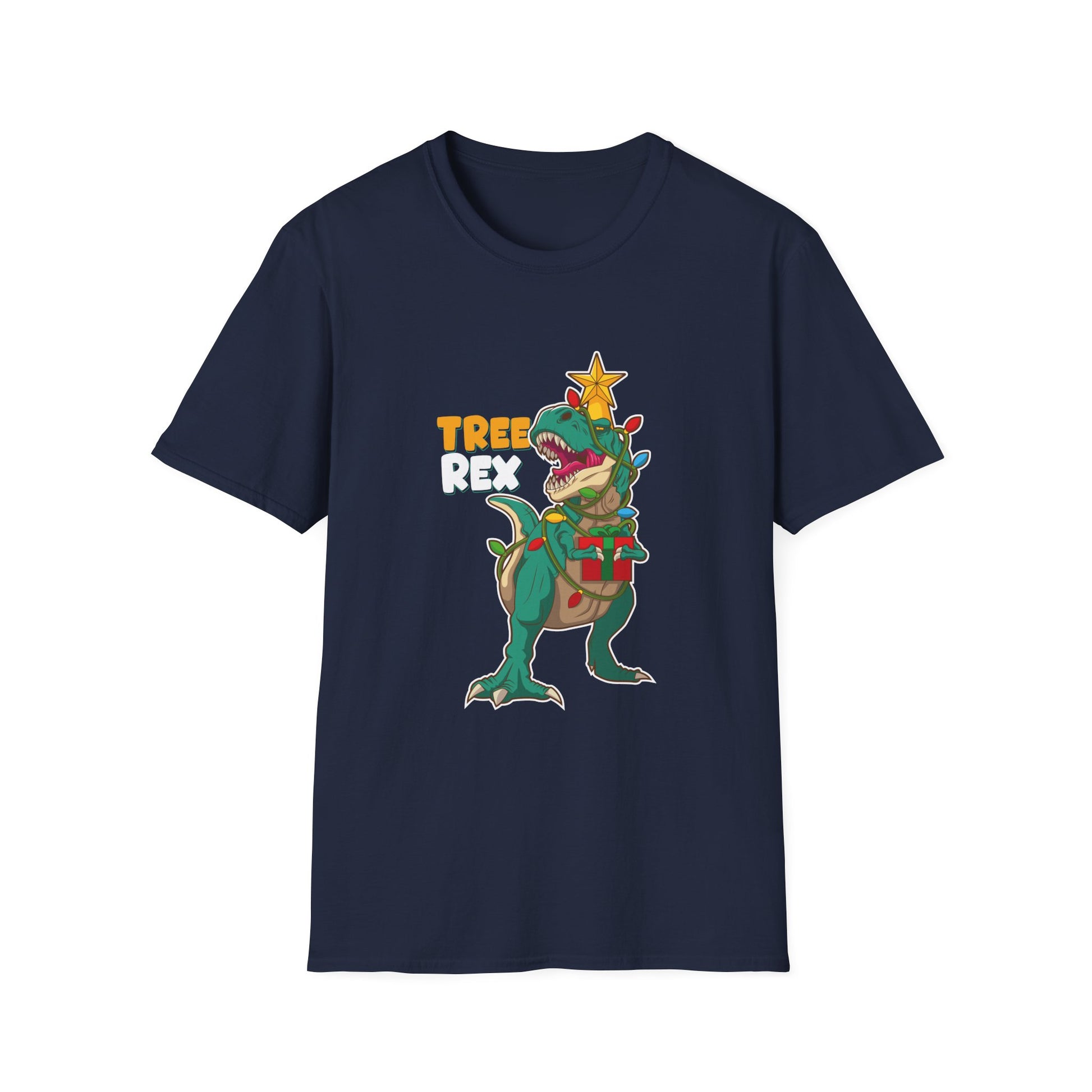 T-Shirt — "Tree Rex" Funny Christmas Dinosaur Tee