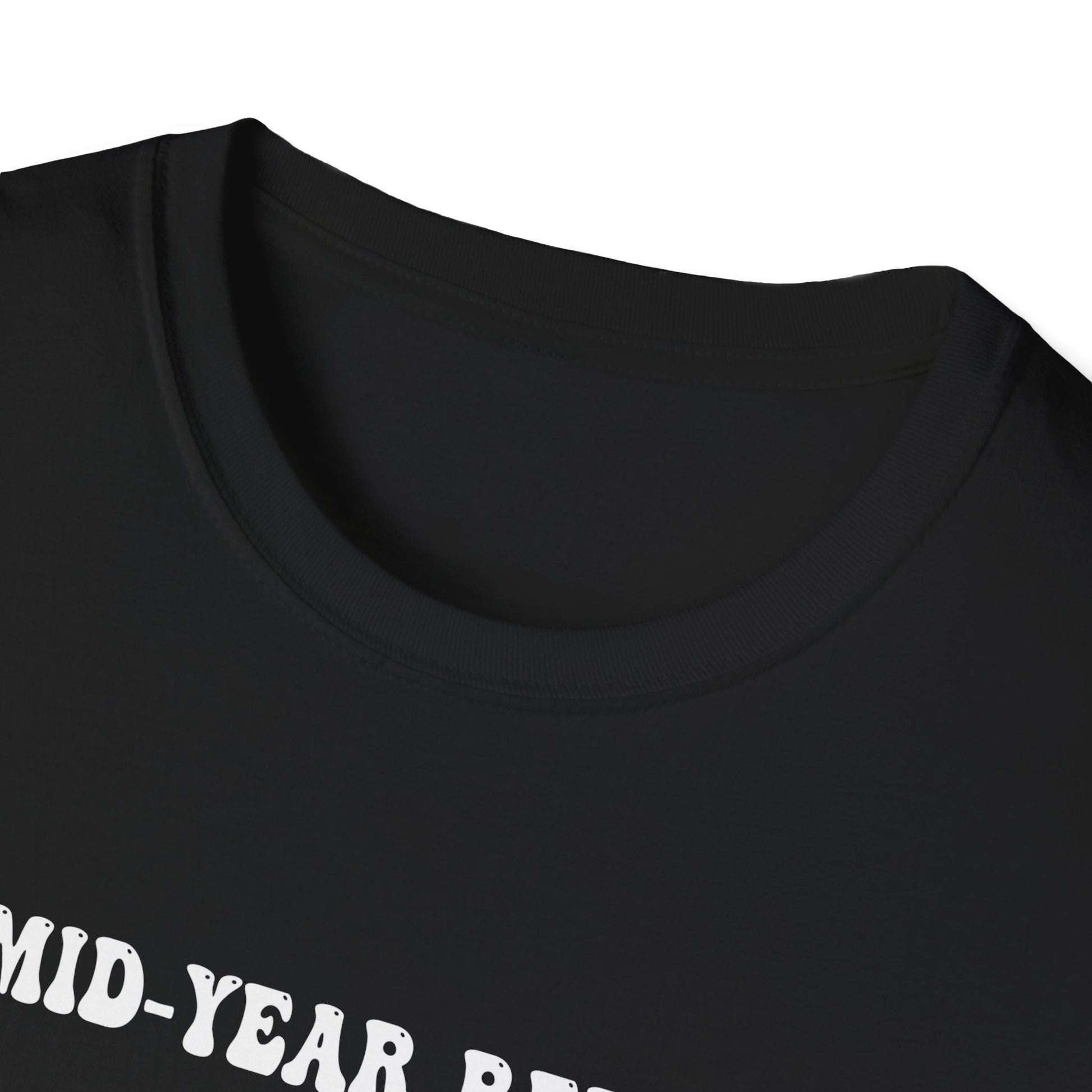 T-Shirt — "Mid-Year Report Still Naughty" Funny Santa Surfing Christmas Tee